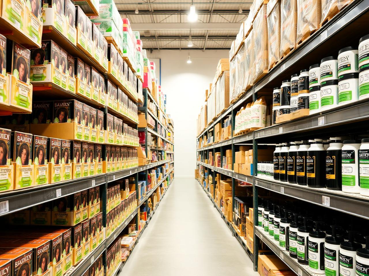Wholesale warehouse aisle
